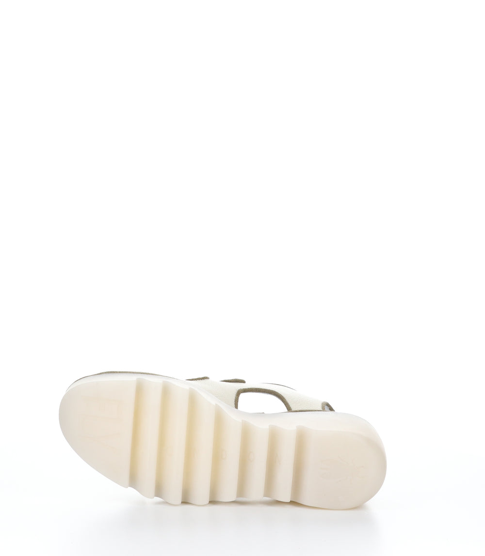 BARA355FLY OFF WHITE Wedge Sandals|BARA355FLY Chaussures à Bout Rond in Blanc