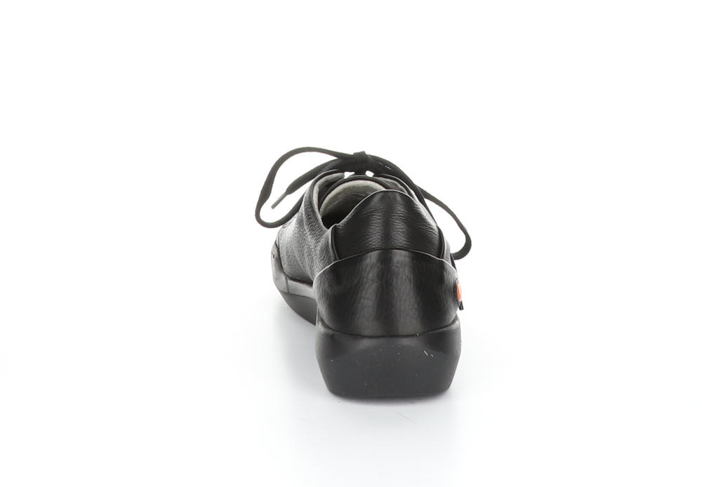 BAUK543SOF BLACK LEATHER Lace-up Trainers|BAUK543SOF Baskets à Lacets in Noir