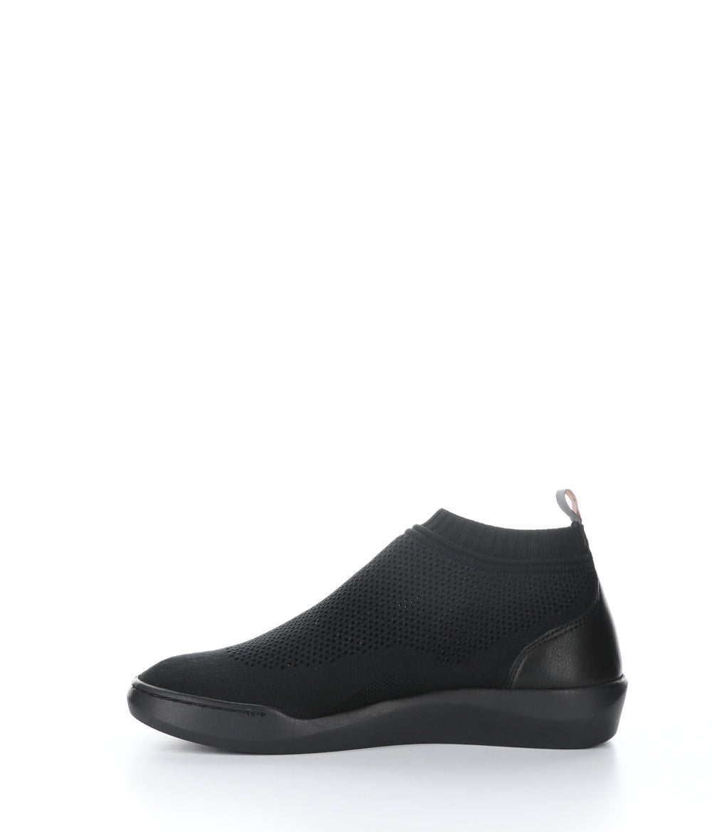 BEBA680SOF BLACK Round Toe Shoes|BEBA680SOF Chaussures à Bout Rond in Noir