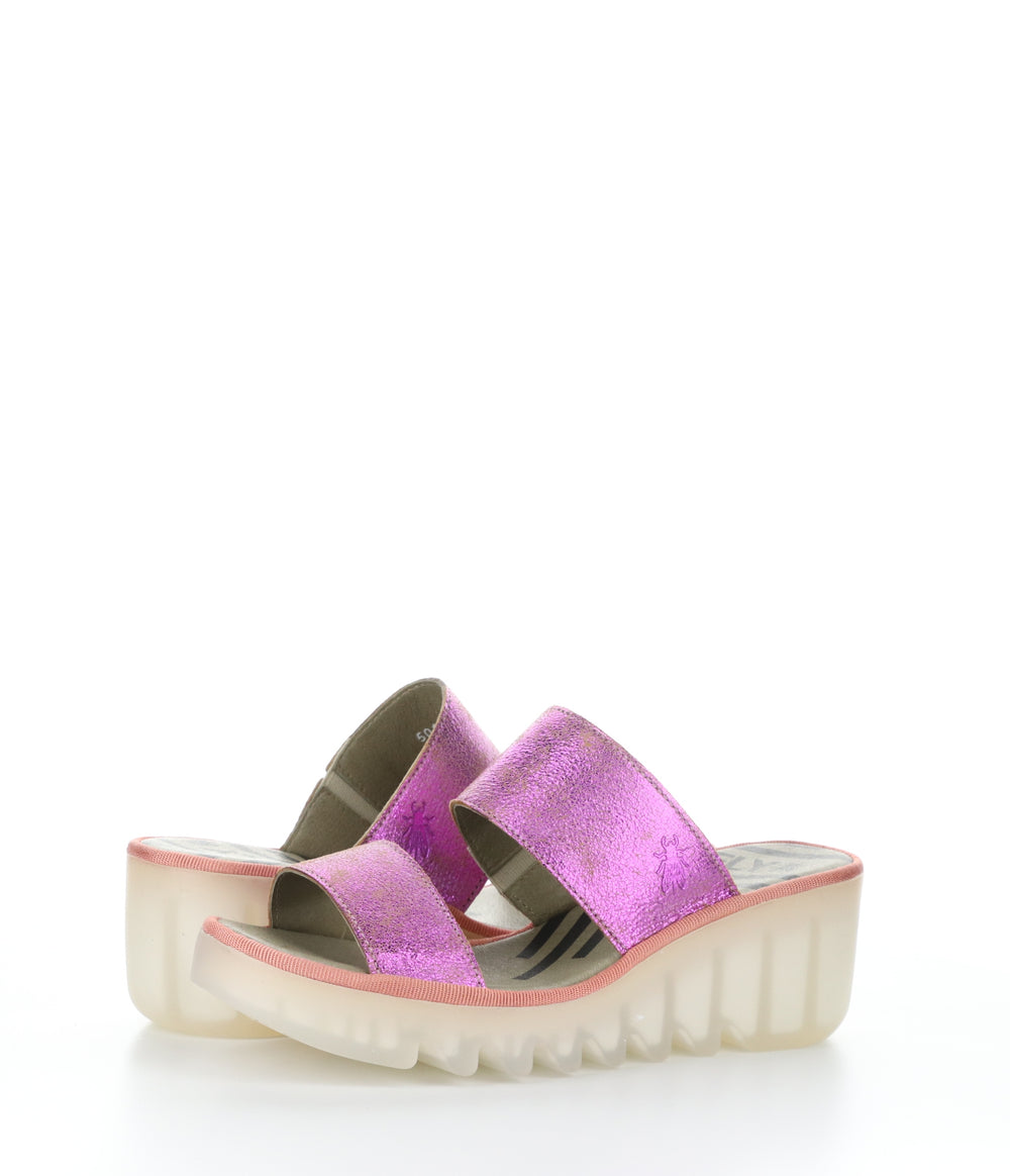 BESY357FLY PINK Wedge Sandals|BESY357FLY Chaussures à Bout Rond in Rose