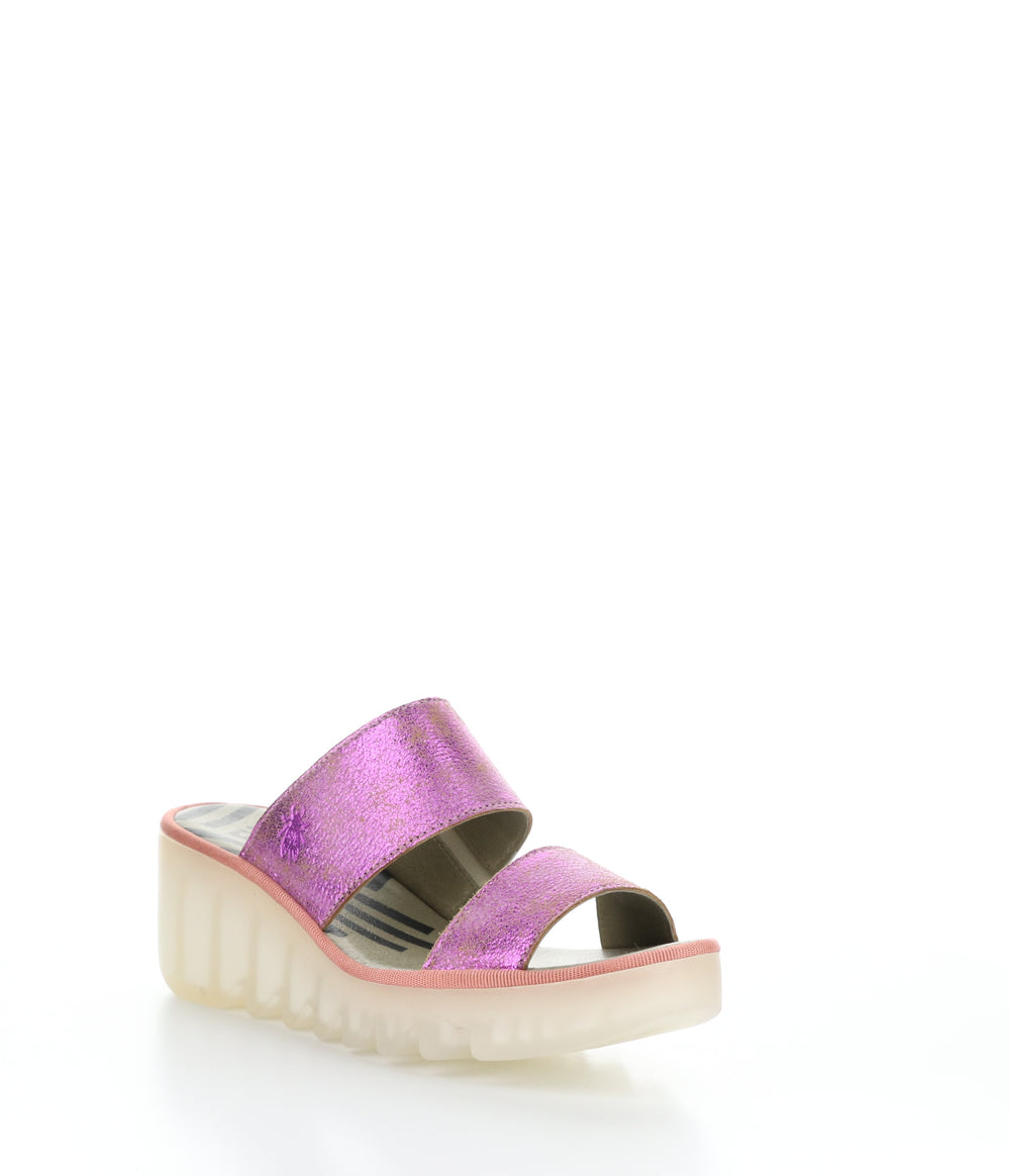 BESY357FLY PINK Wedge Sandals|BESY357FLY Chaussures à Bout Rond in Rose