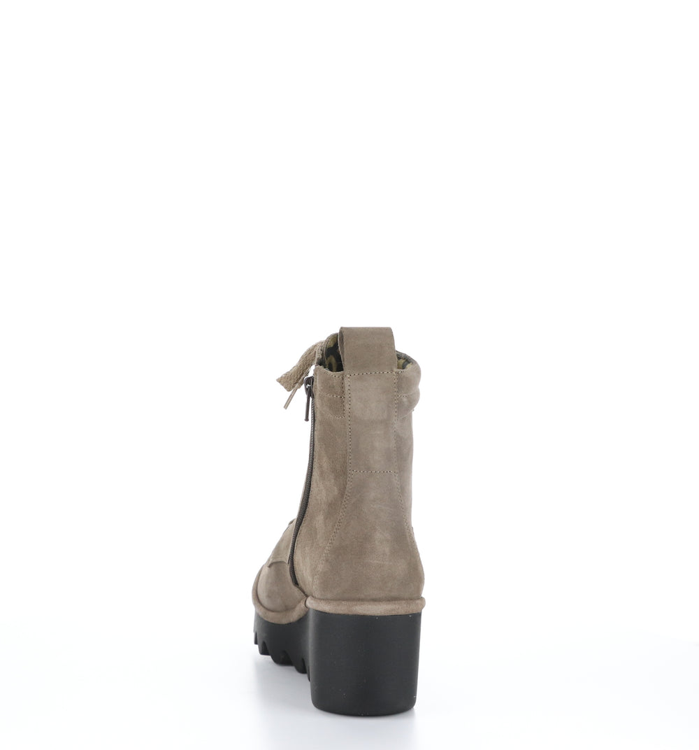 BIAZ329FLY Taupe Zip Up Boots|BIAZ329FLY Bottes avec Fermeture Zippée in Beige