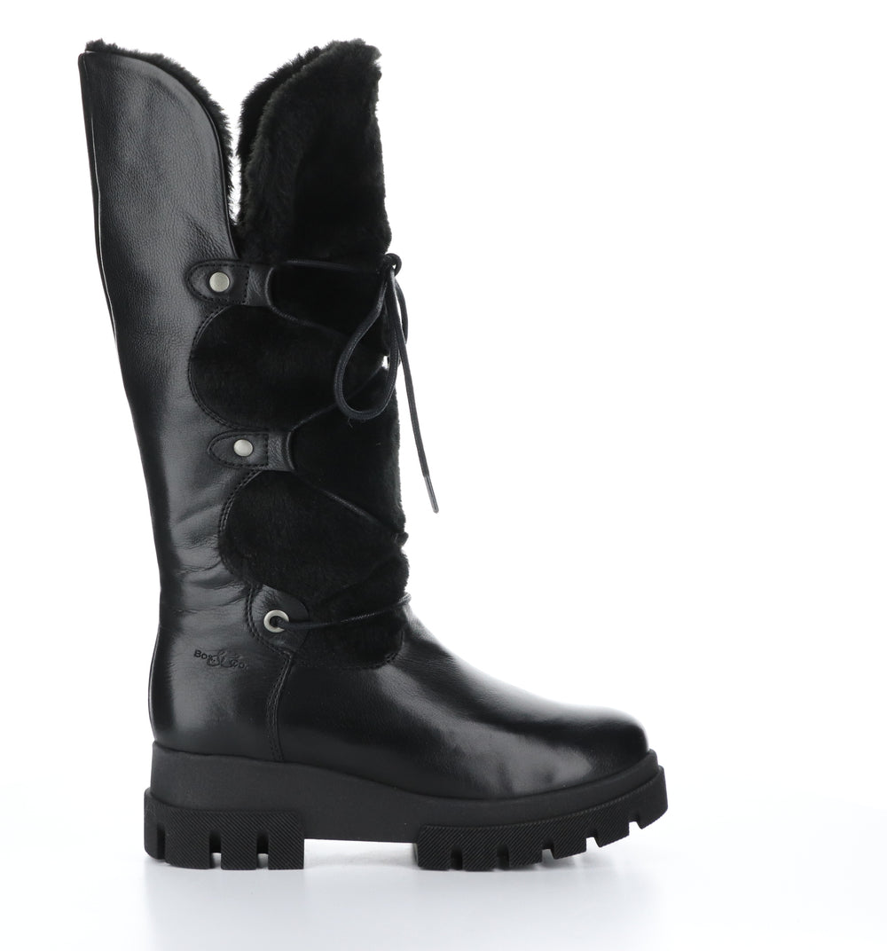 CABAL Black Zip Up Boots|CABAL Bottes avec Fermeture Zippée in Noir