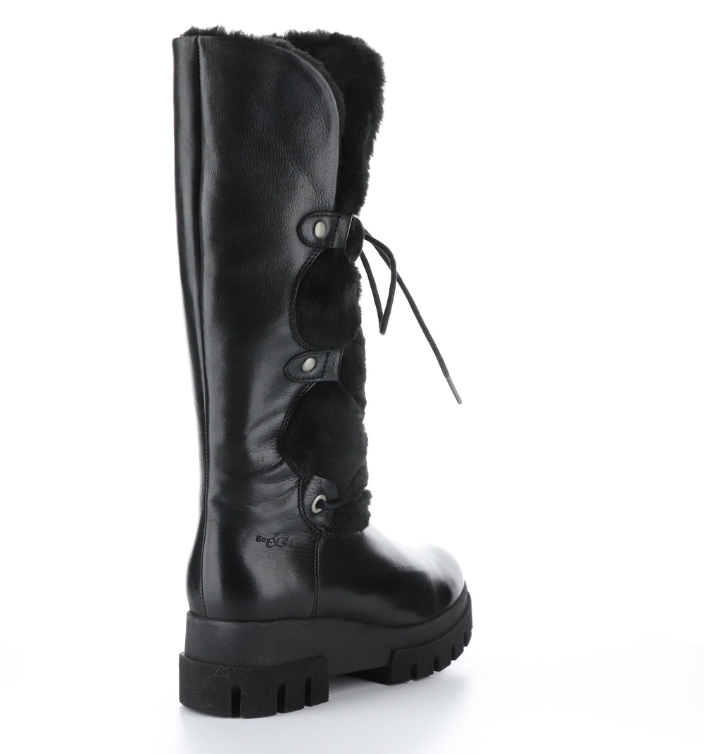 CABAL Black Zip Up Boots|CABAL Bottes avec Fermeture Zippée in Noir