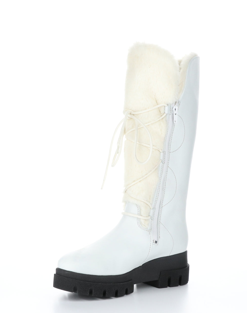 CABAL White Zip Up Boots|CABAL Bottes avec Fermeture Zippée in Blanc