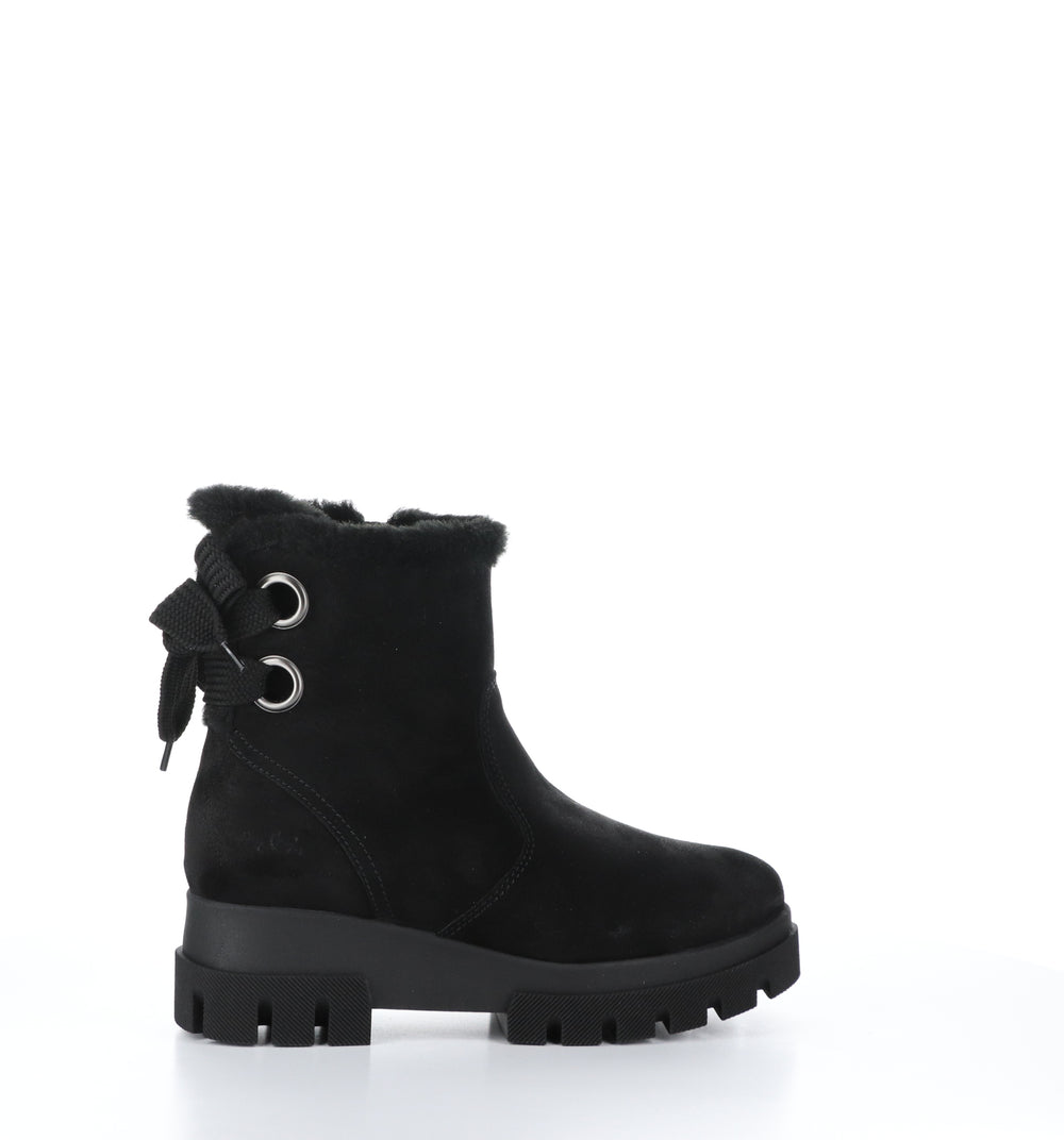 CACHET Black Zip Up Boots|CACHET Bottes avec Fermeture Zippée in Noir