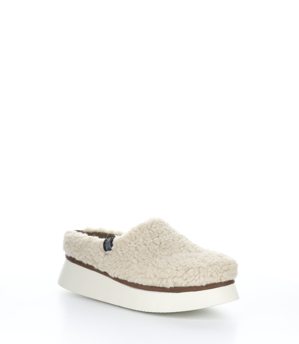 CAFE360FLY TAUPE Round Toe Clogs|CAFE360FLY Sabots à Bout Rond in Beige