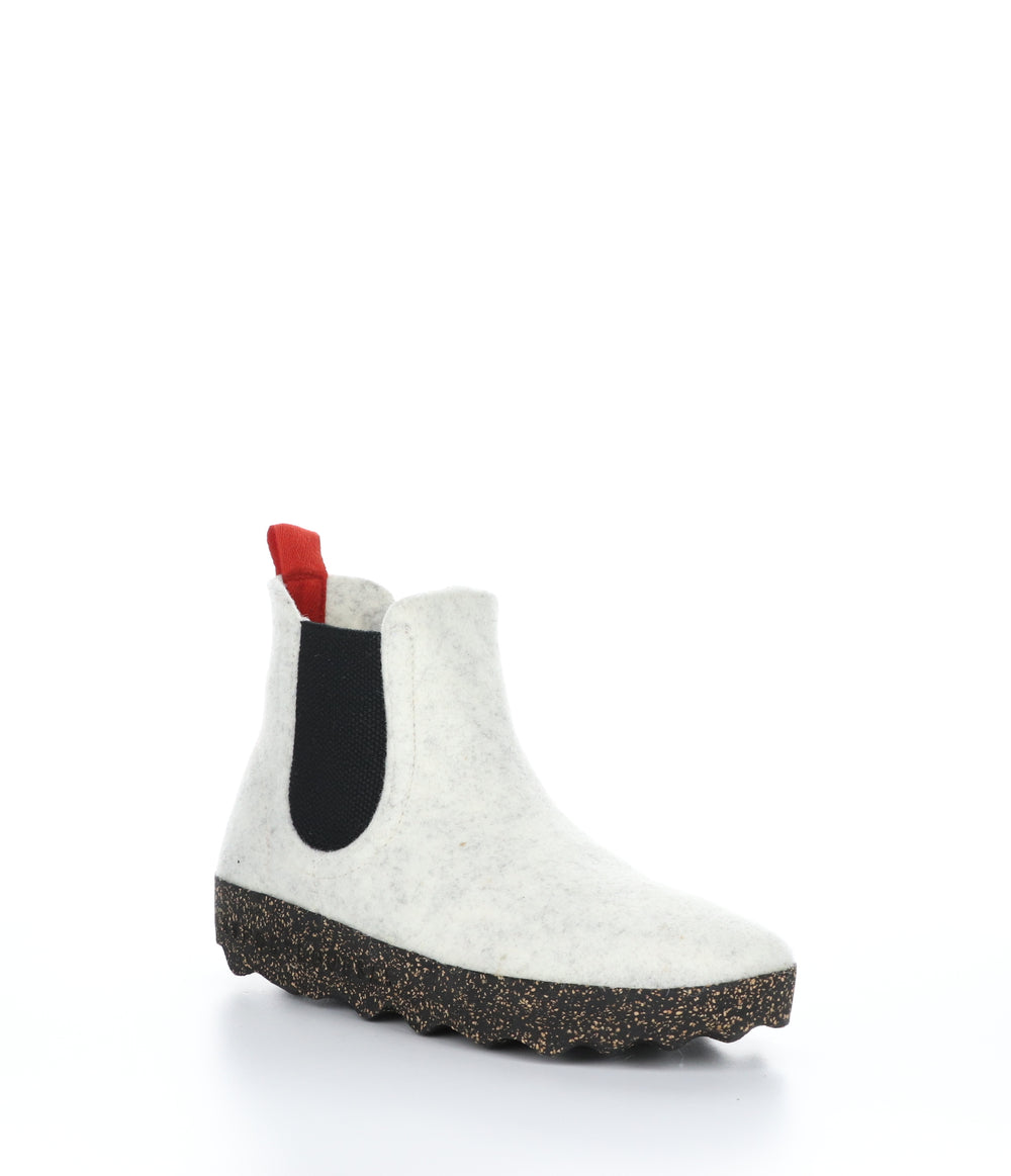 CAIA084ASP Off White Round Toe Boots|CAIA084ASP Bottes à Bout Rond in Blanc