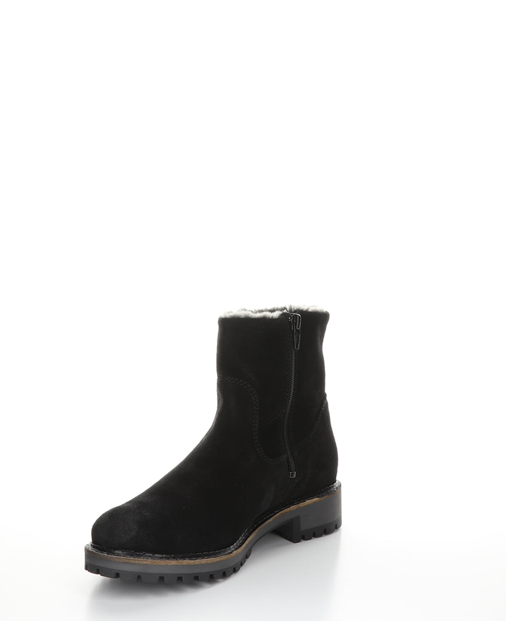 CALIB Black Zip Up Boots|CALIB Bottes avec Fermeture Zippée in Noir