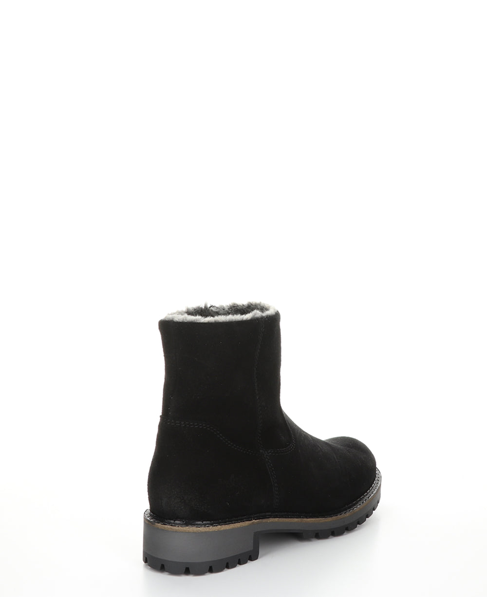 CALIB Black Zip Up Boots|CALIB Bottes avec Fermeture Zippée in Noir