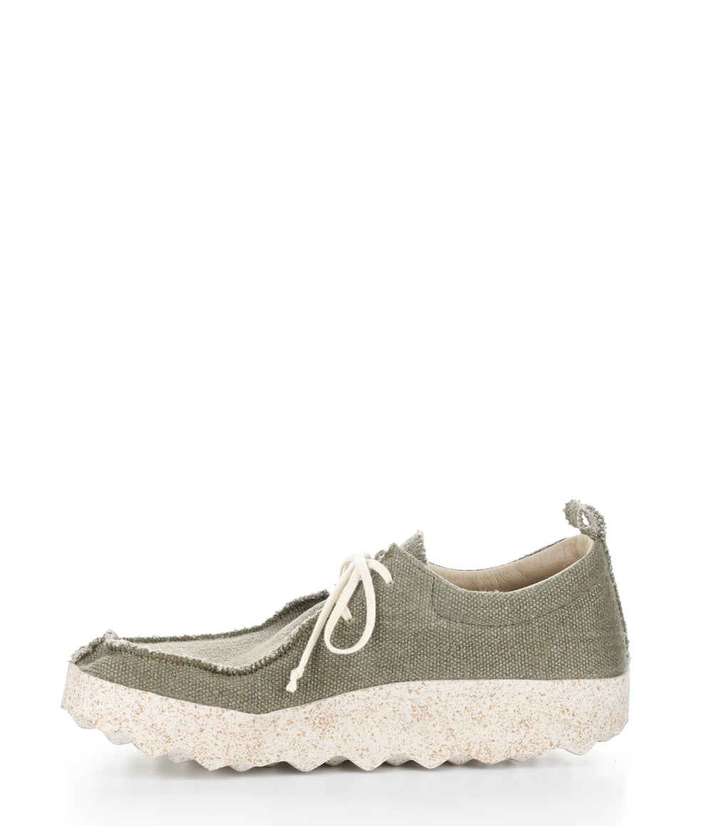 CHAT047ASPM MIL GREEN/NAT Round Toe Shoes|CHAT047ASPM Chaussures à Bout Rond in Vert