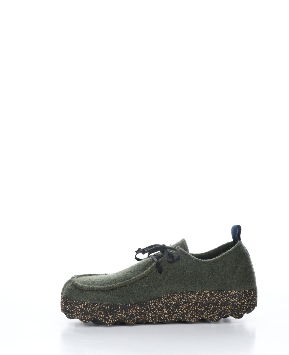 CHAT060ASPM Military Green Round Toe Shoes|CHAT060ASPM Chaussures à Bout Rond in Vert