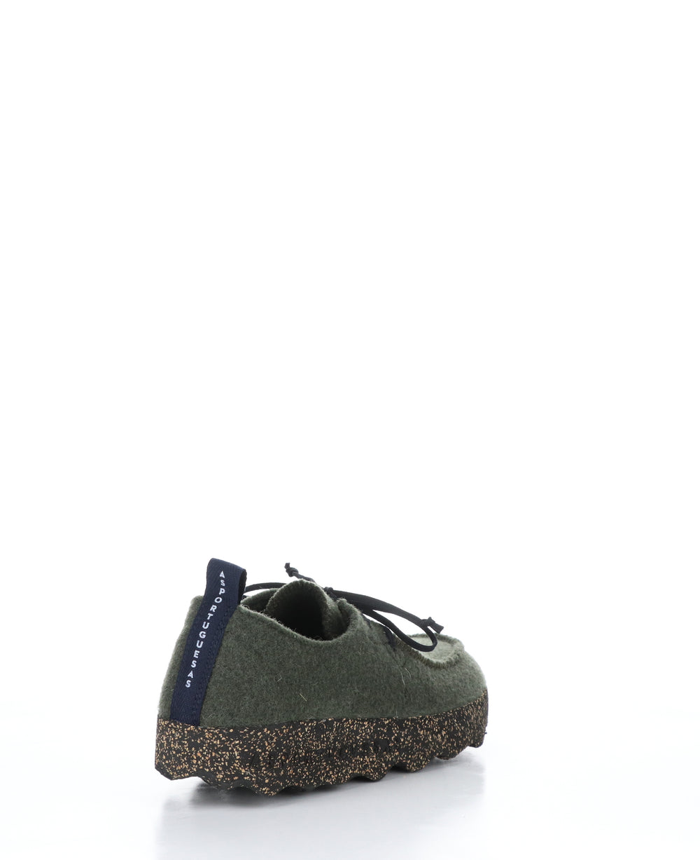 CHAT060ASPM Military Green Round Toe Shoes|CHAT060ASPM Chaussures à Bout Rond in Vert