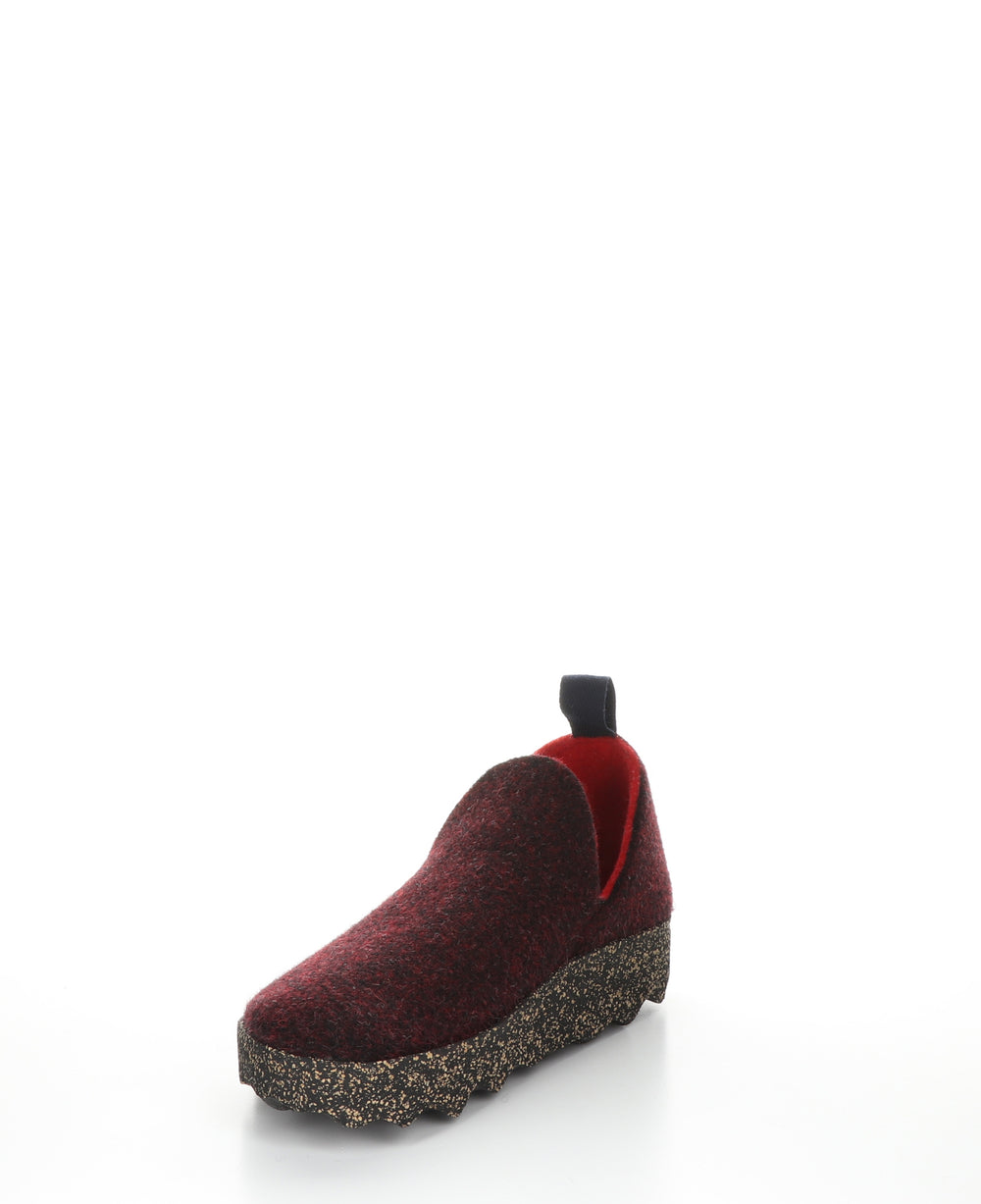 CITY Merlot Round Toe Shoes|CITY Chaussures à Bout Rond in Rouge