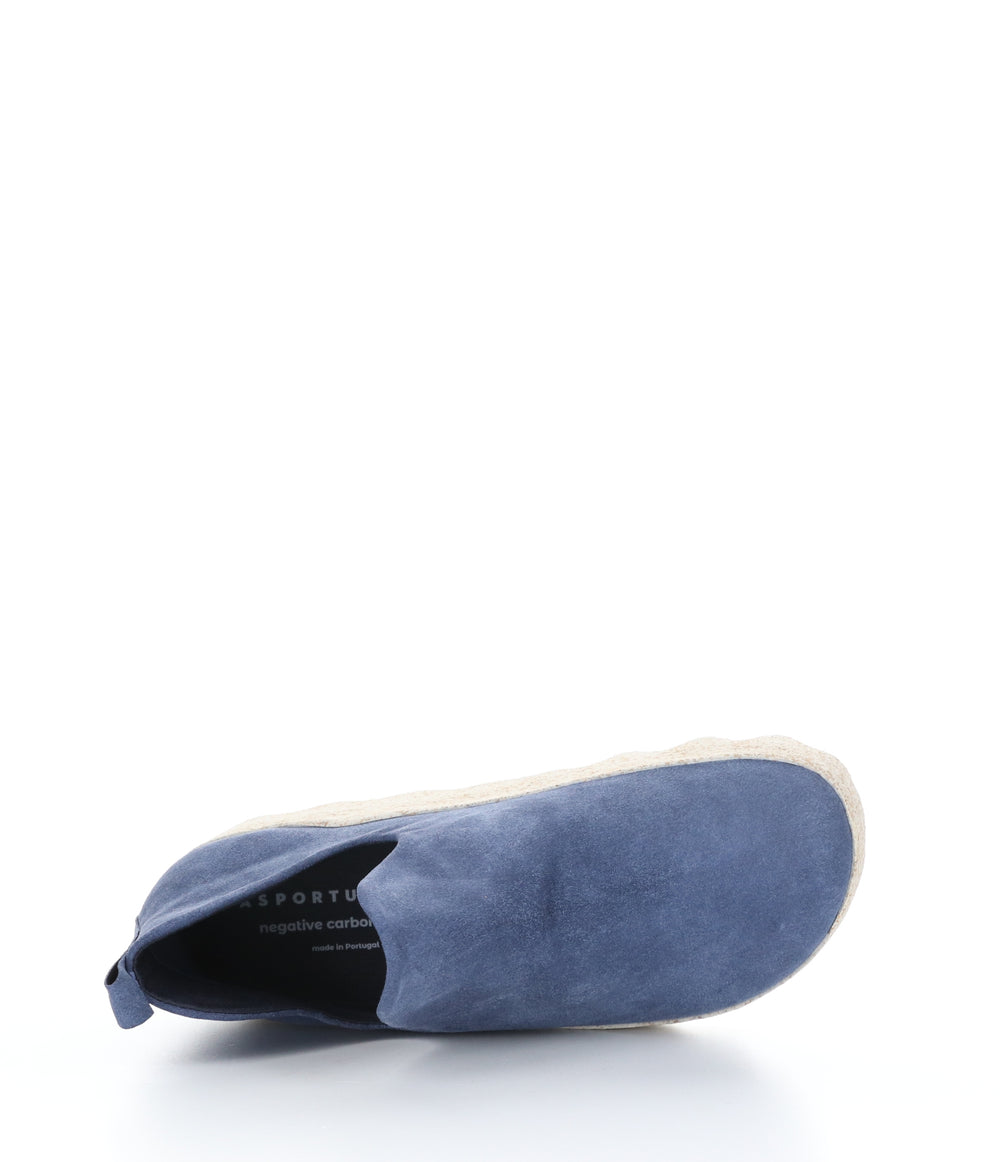 CITY110ASP NAVY/NATURAL Round Toe Shoes|CITY110ASP Chaussures à Bout Rond in Bleu