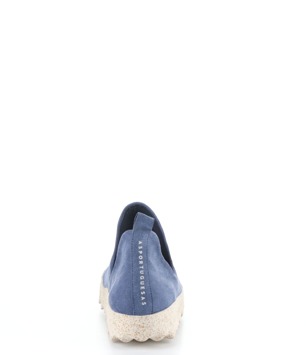 CITY110ASP NAVY/NATURAL Round Toe Shoes|CITY110ASP Chaussures à Bout Rond in Bleu