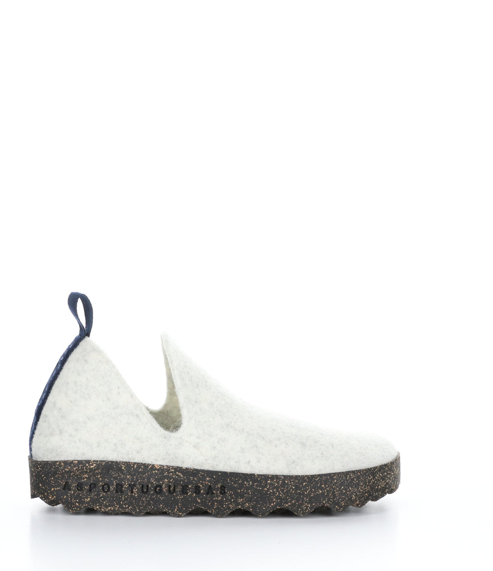 CITYM WHITE Round Toe Shoes|CITYM Chaussures à Bout Rond in Blanc