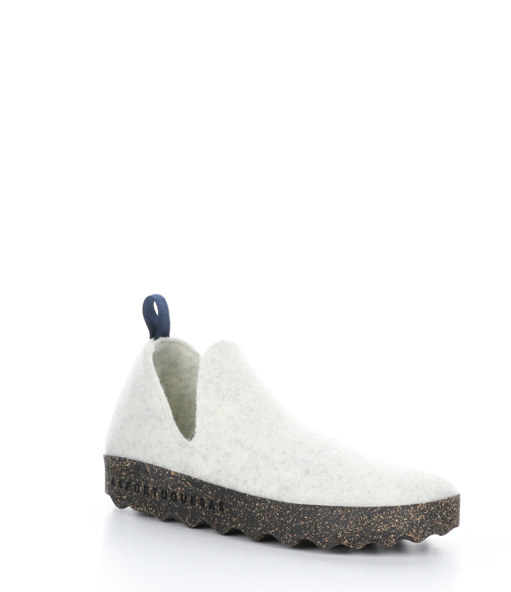 CITYM WHITE Round Toe Shoes|CITYM Chaussures à Bout Rond in Blanc