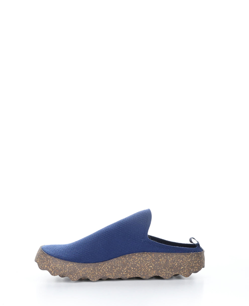 CLOG102ASP NAVY/BROWN Slip-on Shoes|CLOG102ASP Chaussures à Bout Rond in Bleu