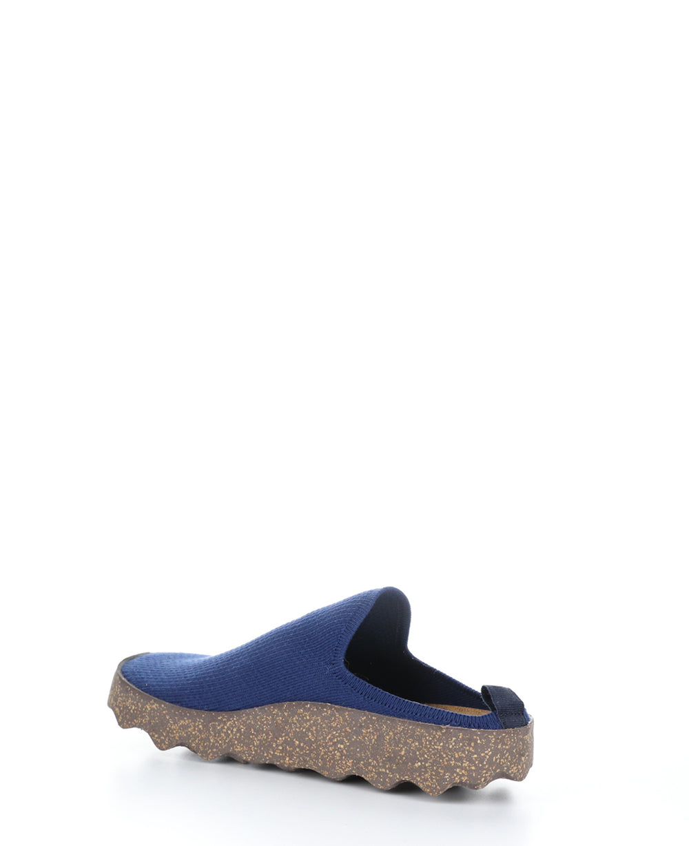 CLOG102ASP NAVY/BROWN Slip-on Shoes|CLOG102ASP Chaussures à Bout Rond in Bleu