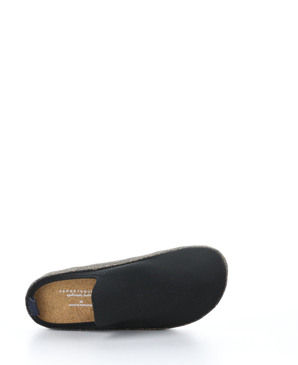 CLOG105ASPM BLACK Slip-on Shoes|CLOG105ASPM Chaussures à Bout Rond in Noir
