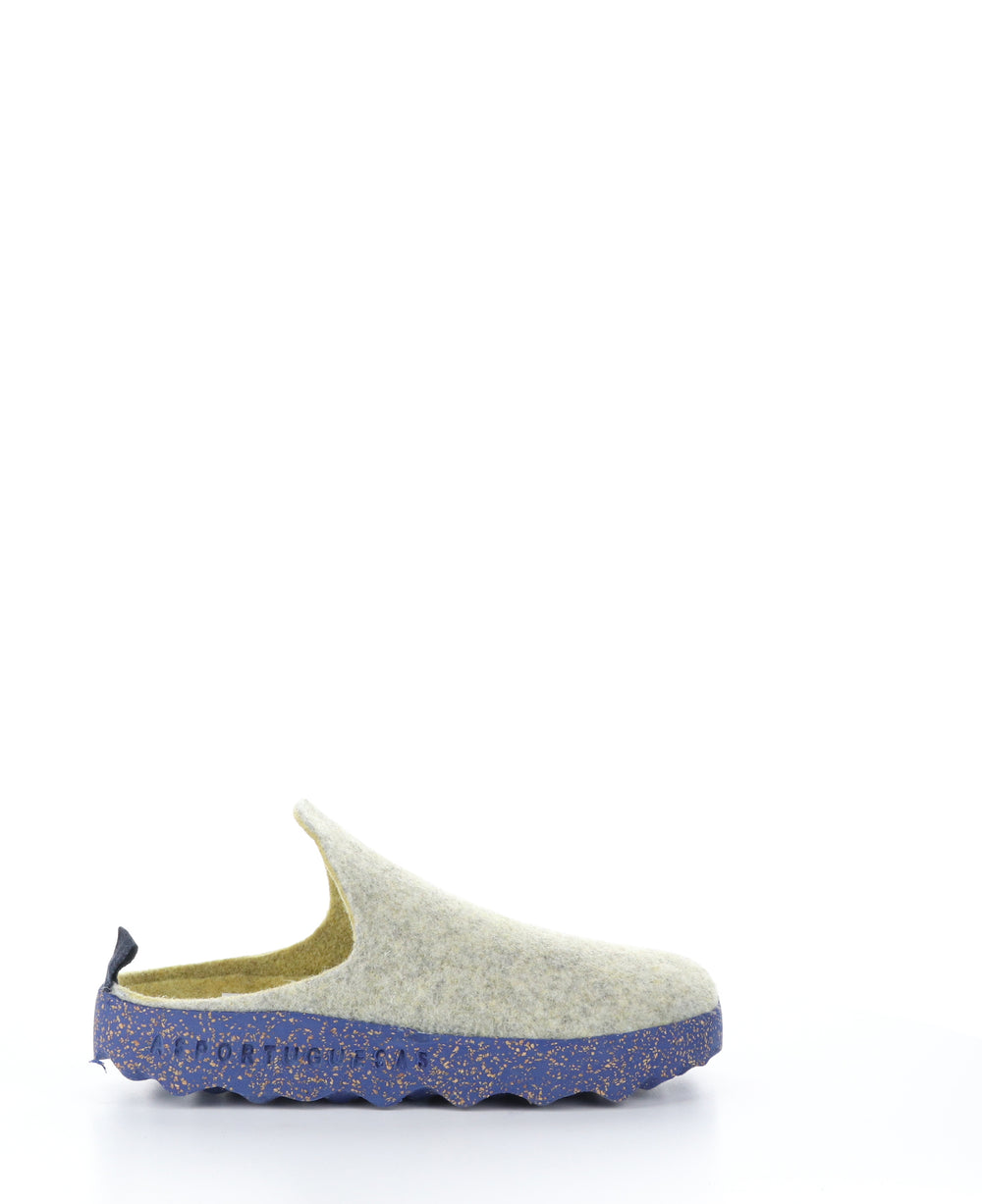 COME023ASP Grey Yellow Round Toe Shoes|COME023ASP Chaussures à Bout Rond in Gris