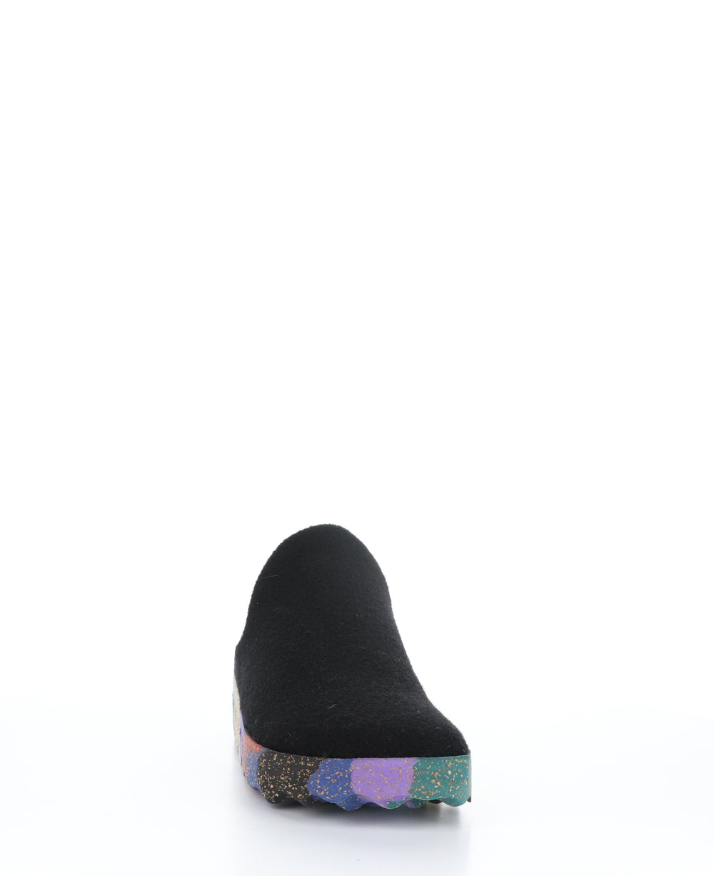 COME023ASP Black/Multi Round Toe Shoes|COME023ASP Chaussures à Bout Rond in Noir