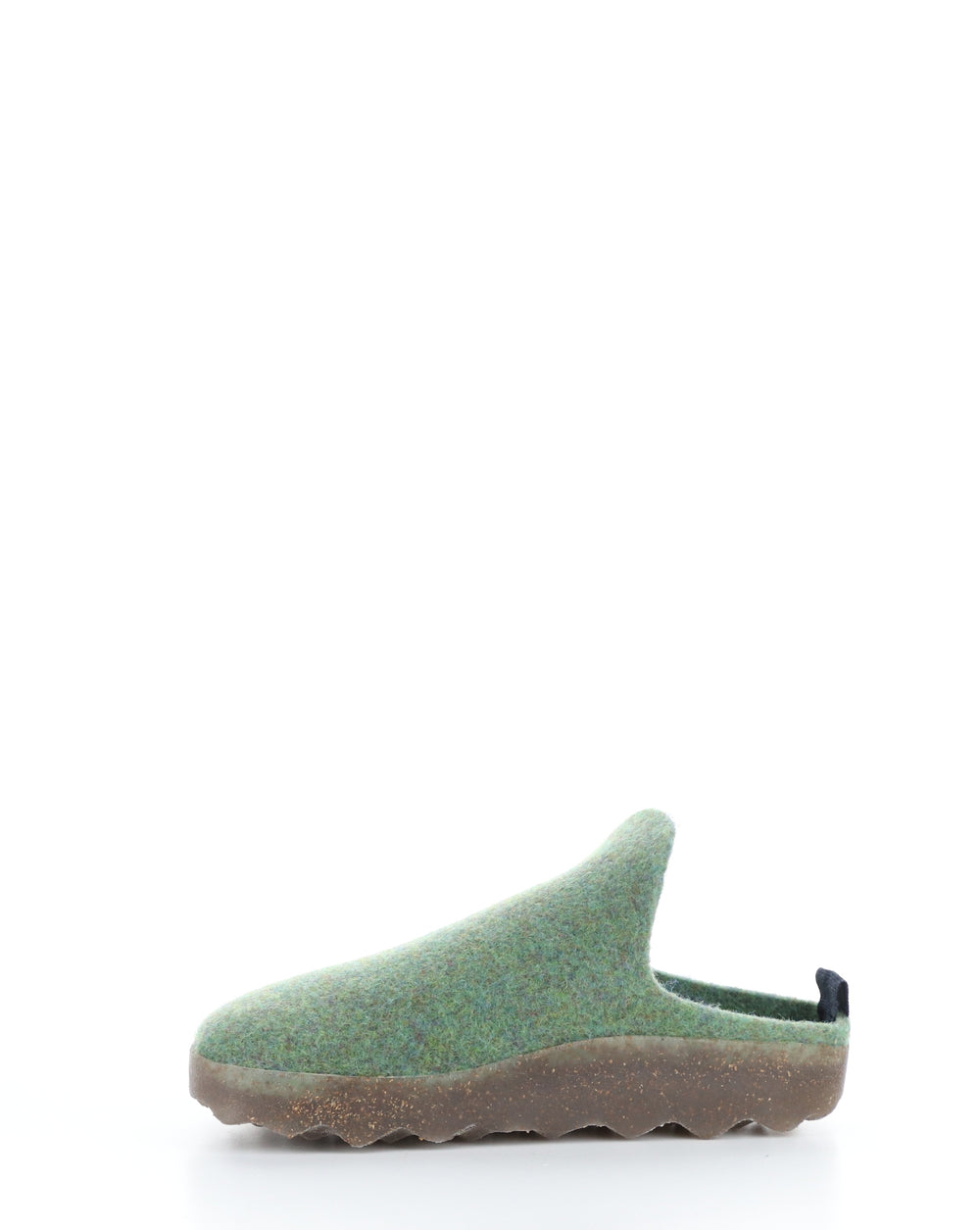 COME023ASP Green Slip-on Mules