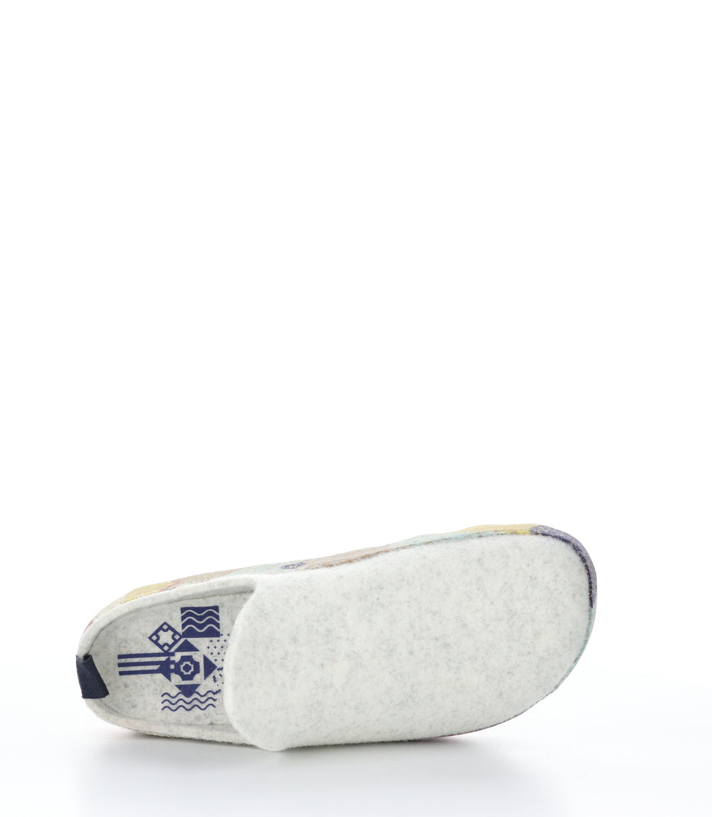 COME023ASPMULTI MARBLE WHT/MULTI Round Toe Shoes|COME023ASPMULTI Chaussures à Bout Rond in Blanc