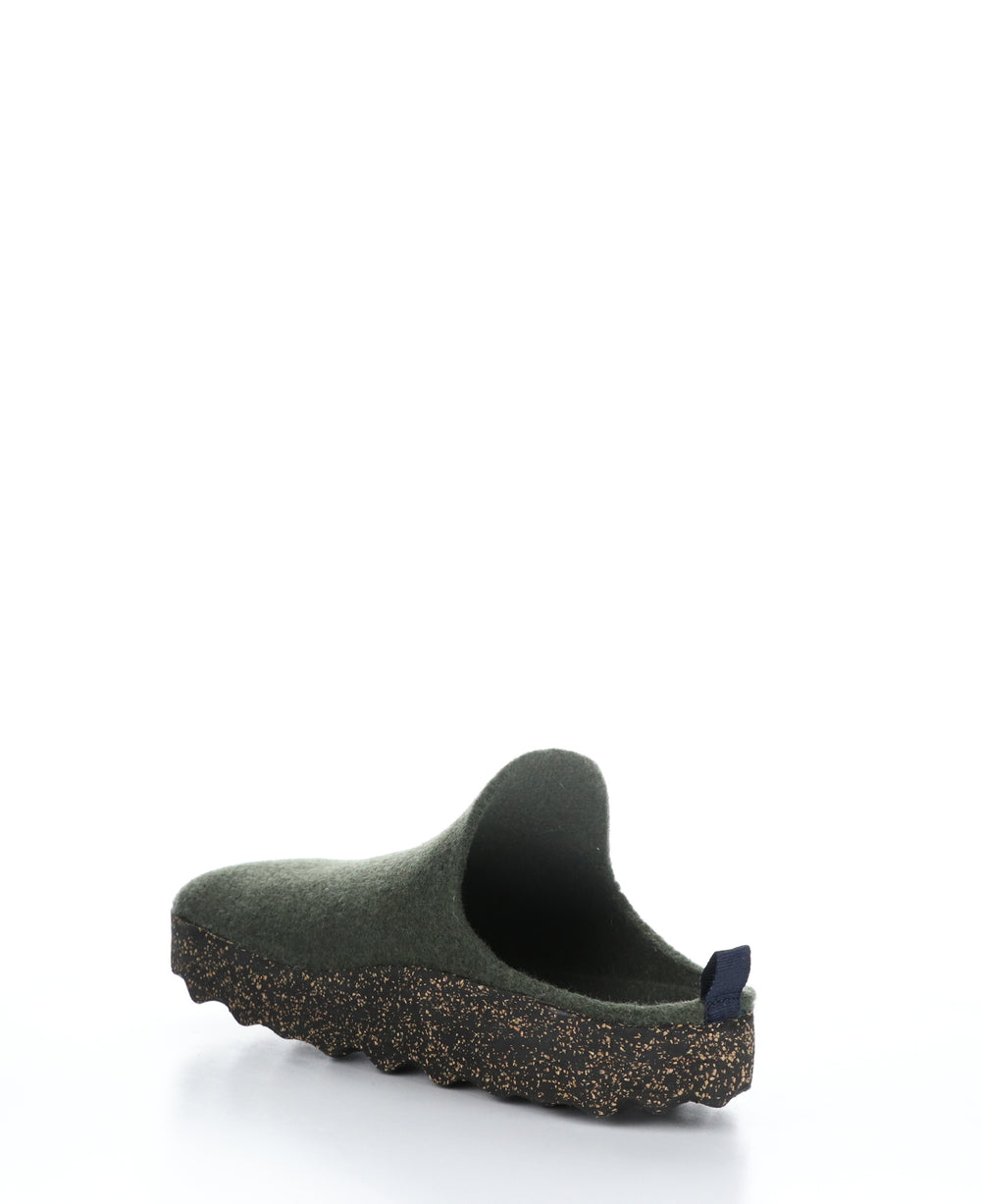 COME061ASPM Military Green Round Toe Shoes|COME061ASPM Chaussures à Bout Rond in Vert