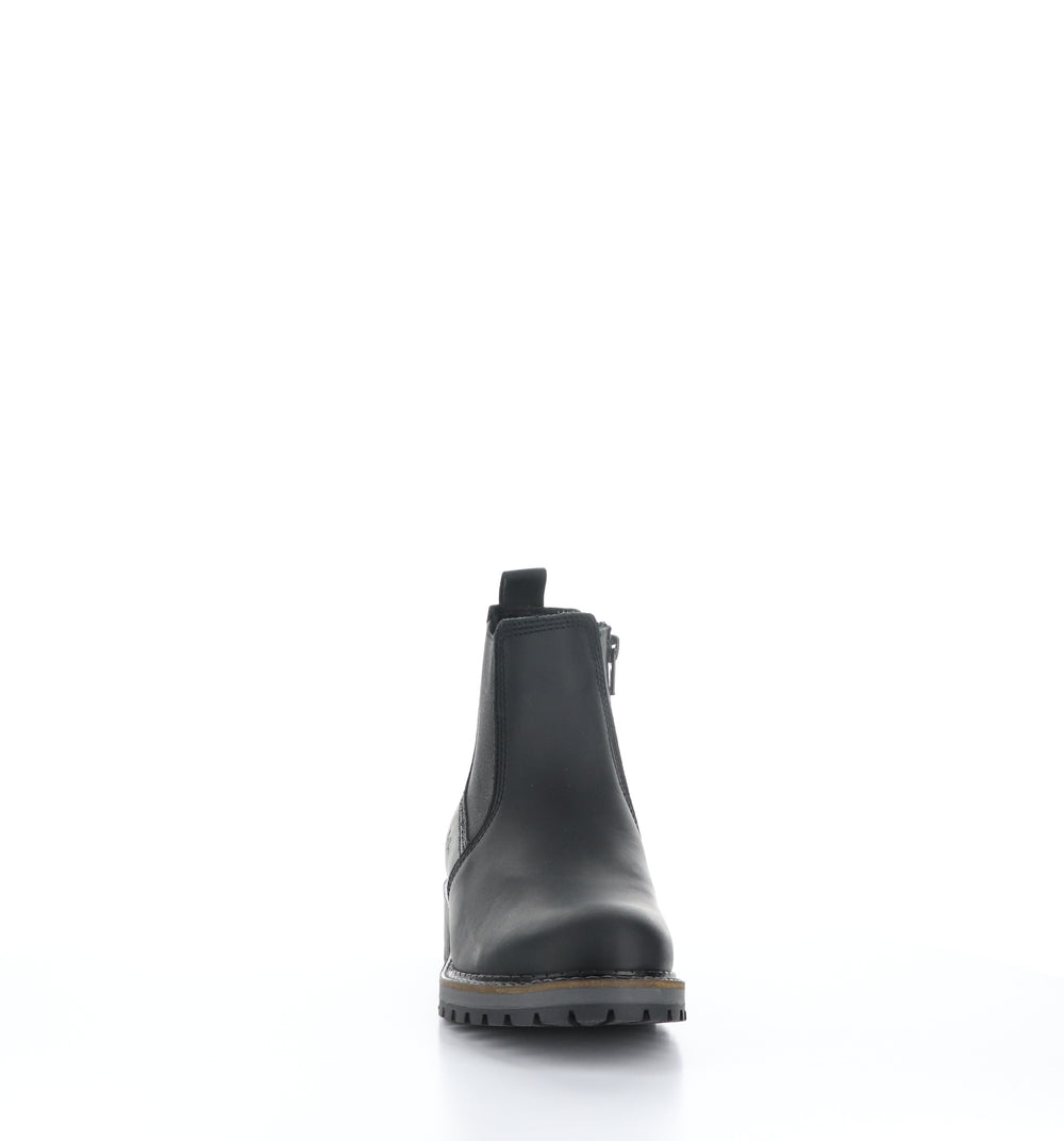 CORRA Black Zip Up Ankle Boots|CORRA Bottines avec Fermeture Zippée in Noir