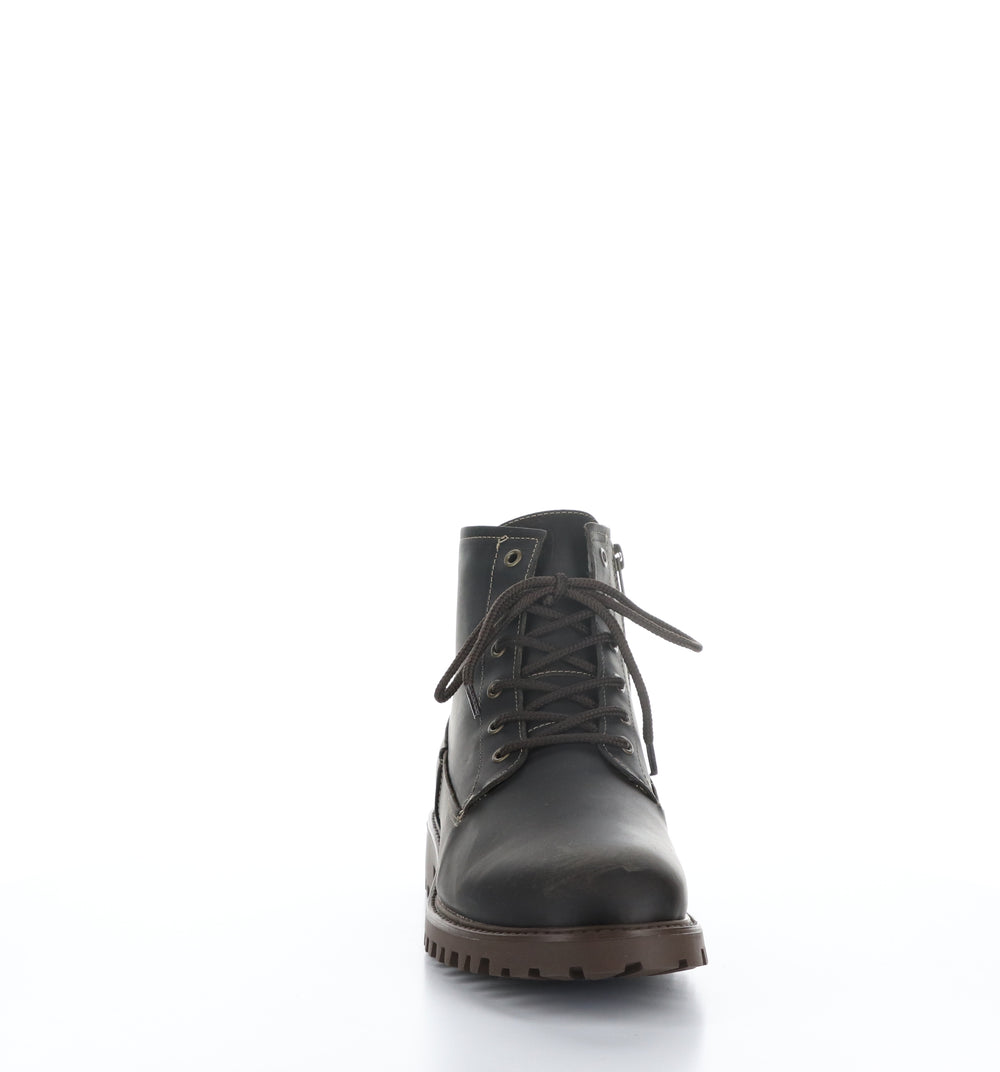 DASH Dk Brown Zip Up Ankle Boots|DASH Bottines avec Fermeture Zippée in Marron