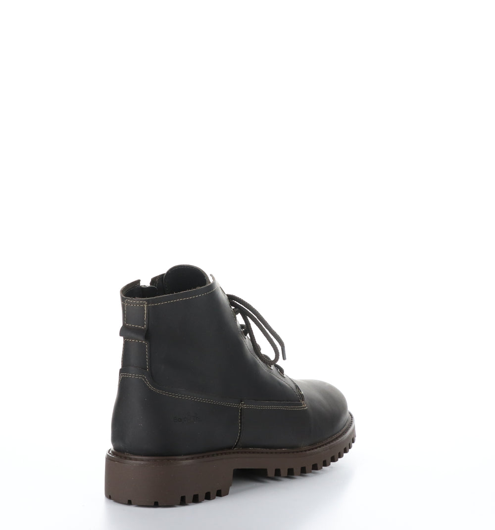 DASH Dk Brown Zip Up Ankle Boots|DASH Bottines avec Fermeture Zippée in Marron