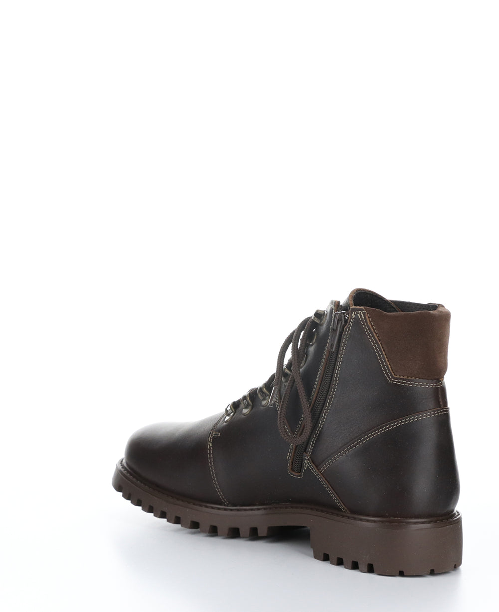 DAWSON Dk Brown Espresso Zip Up Boots|DAWSON Bottes avec Fermeture Zippée in Marron