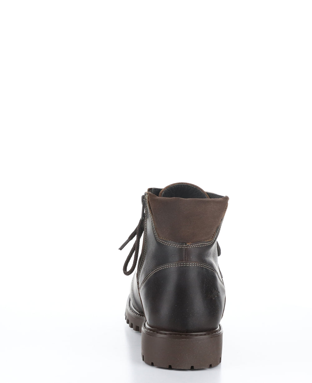 DAWSON Dk Brown Espresso Zip Up Boots|DAWSON Bottes avec Fermeture Zippée in Marron