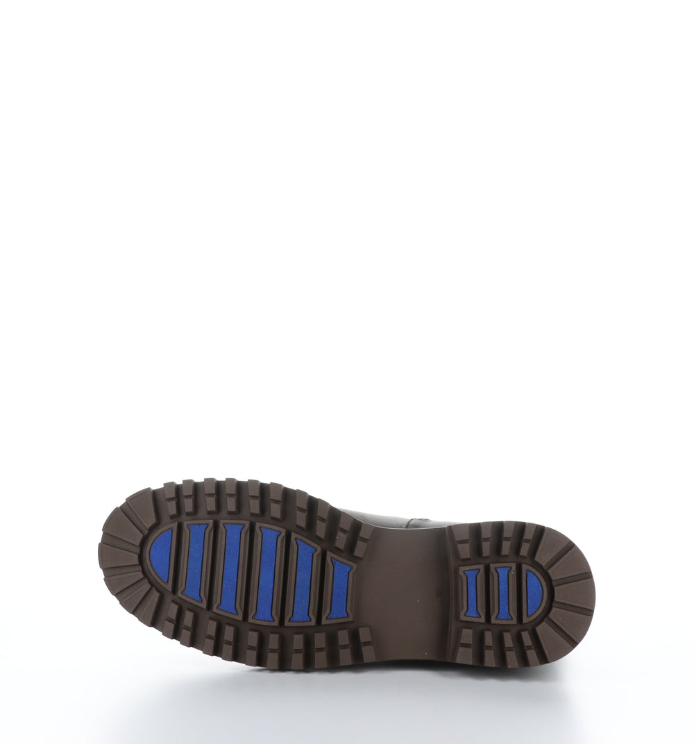 DAX Dk Brown Zip Up Ankle Boots|DAX Bottines avec Fermeture Zippée in Marron