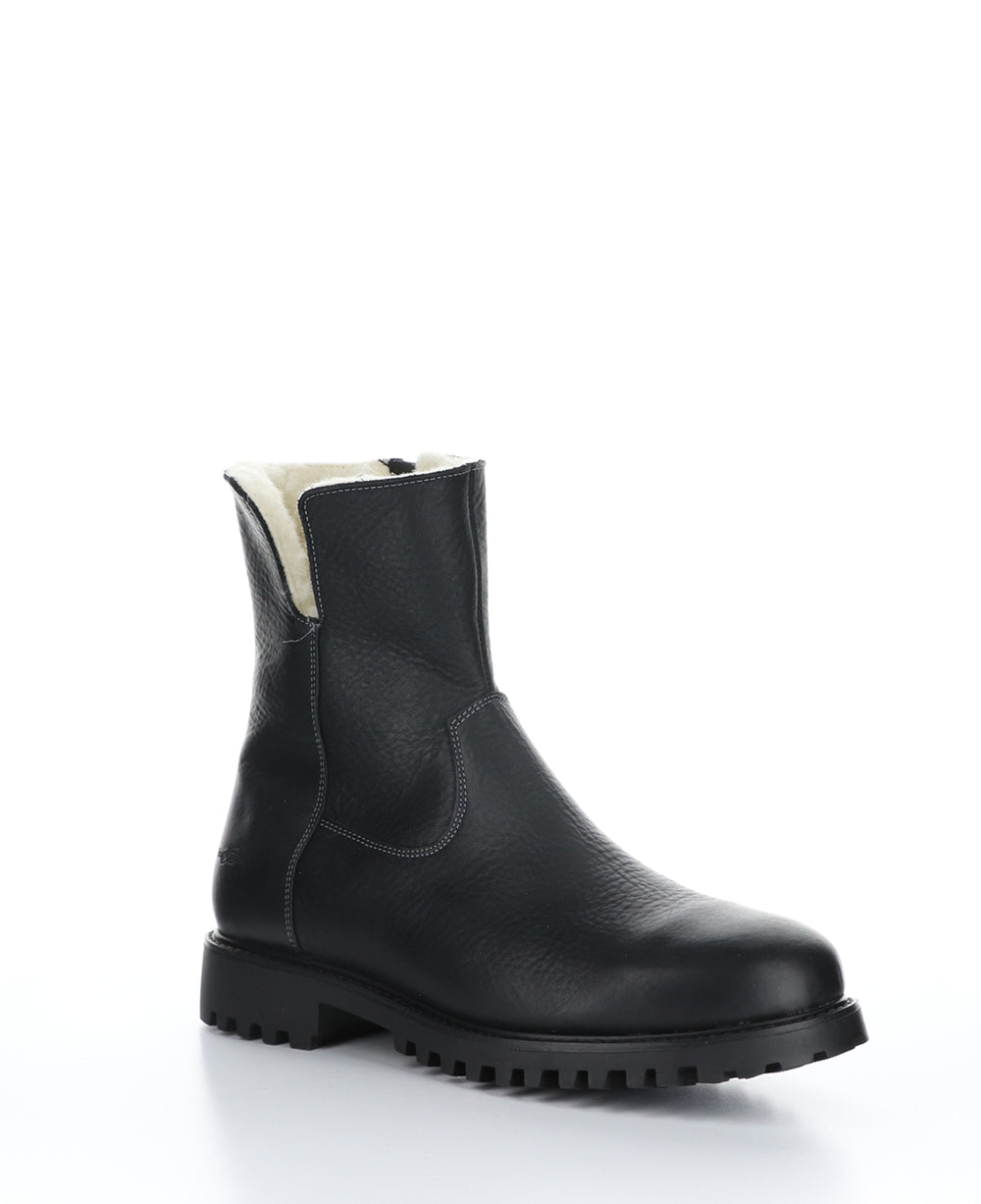 DEREK Black Zip Up Boots|DEREK Bottes avec Fermeture Zippée in Noir