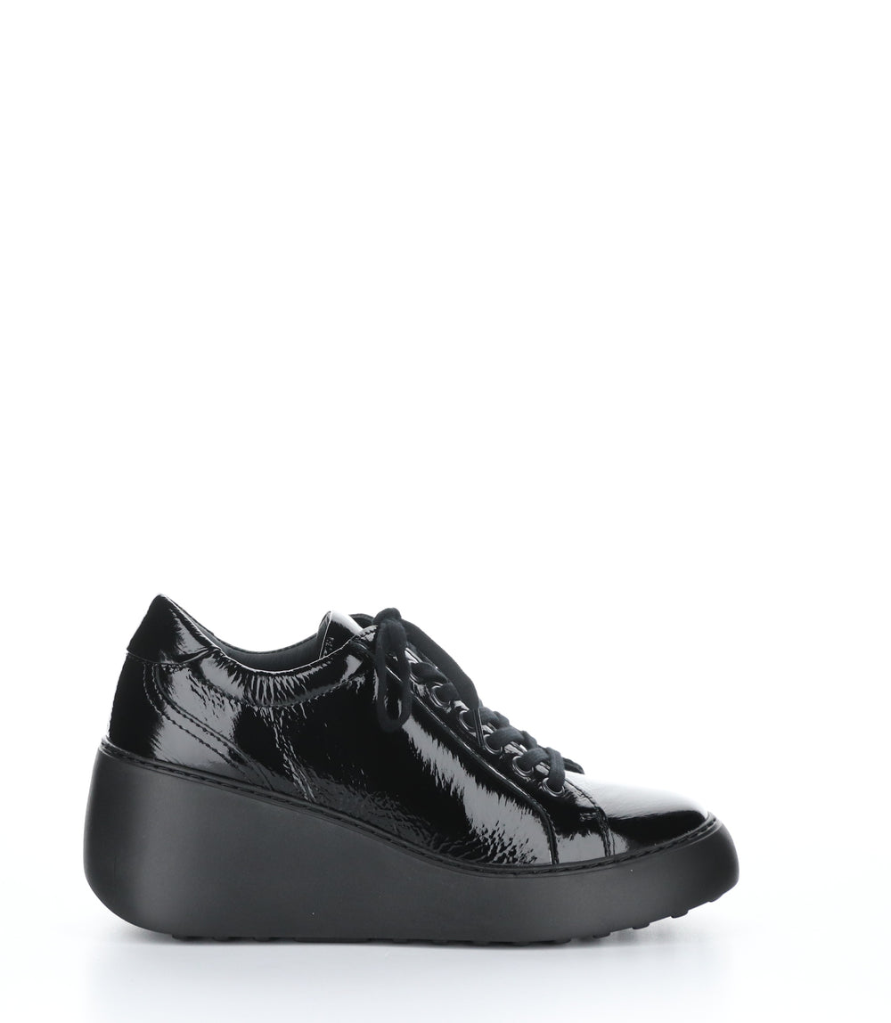 DILE450FLY BLACK Round Toe Trainers|DILE450FLY Baskets à Lacets in Noir