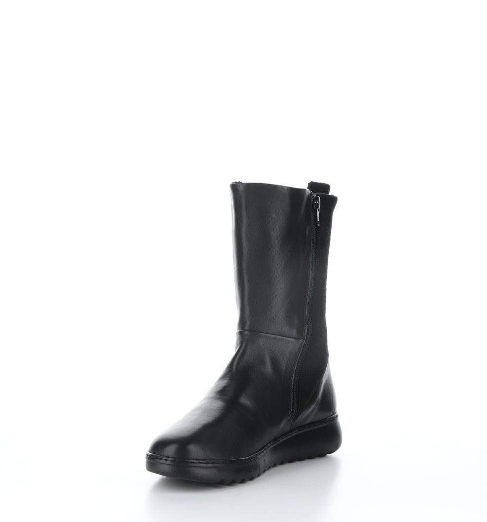 EZRA649SOF Black Zip Up Boots|EZRA649SOF Bottes avec Fermeture Zippée in Noir
