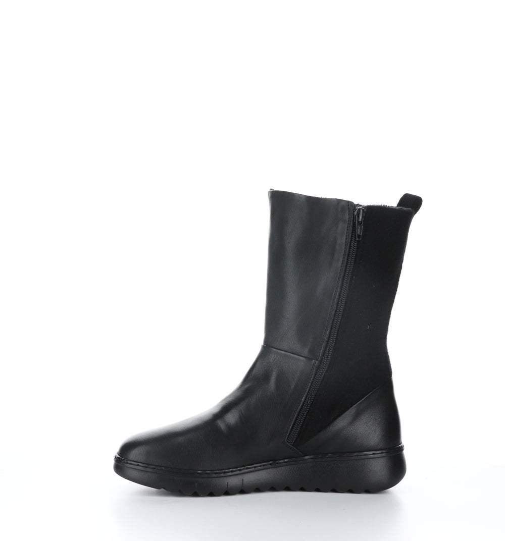 EZRA649SOF Black Zip Up Boots|EZRA649SOF Bottes avec Fermeture Zippée in Noir