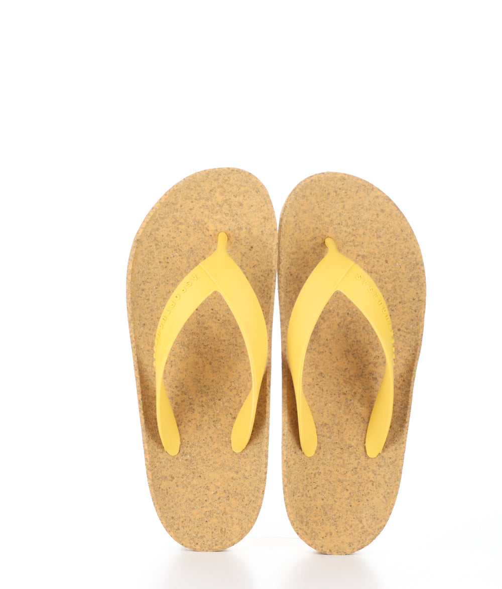 FEEL075ASP YELLOW Round Toe Shoes|FEEL075ASP Chaussures à Bout Rond in Jaune