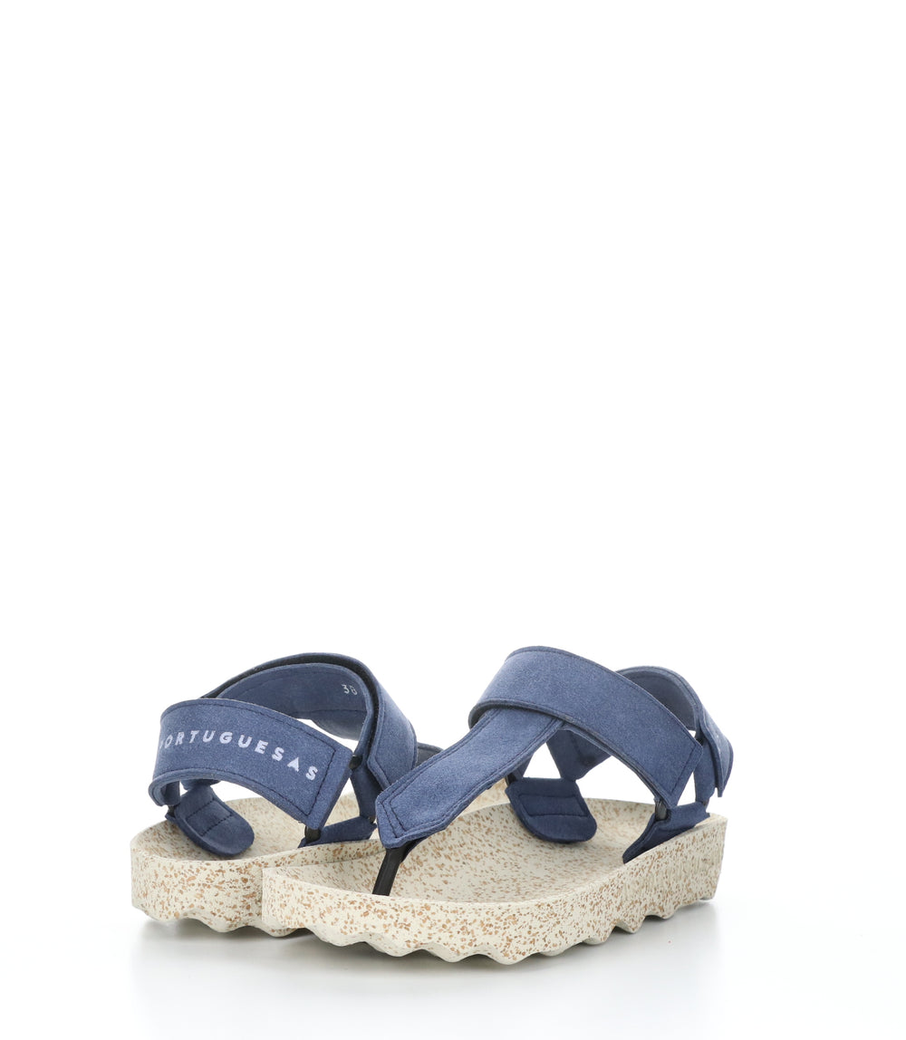 FIZZ077ASP NAVY/NATURAL Round Toe Shoes