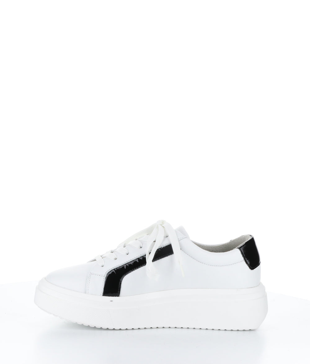 FLAVIA Black White Lace-up Shoes
