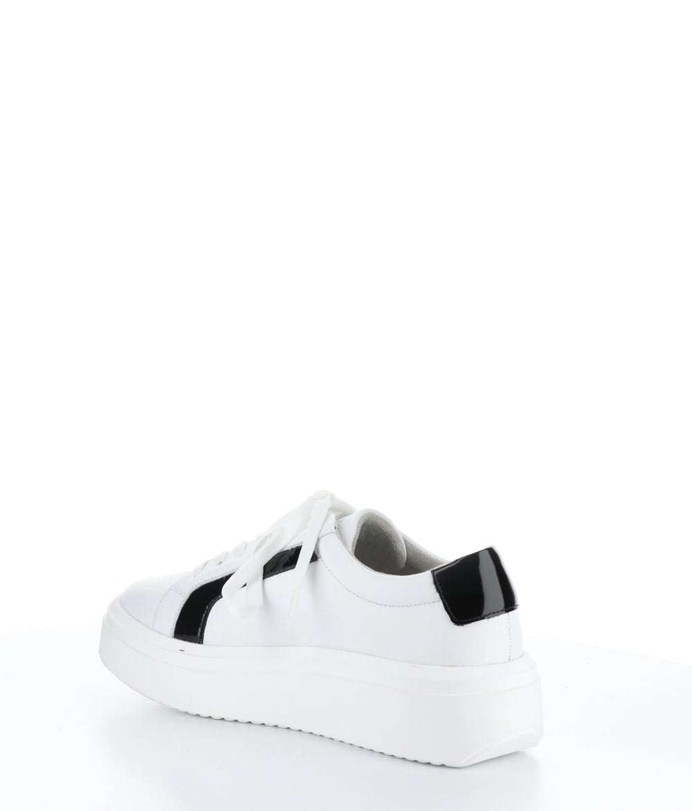 FLAVIA Black White Lace-up Shoes