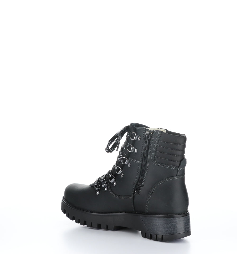 GATOR PRIMA Black Zip Up Ankle Boots|GATOR PRIMA Bottines avec Fermeture Zippée in Noir