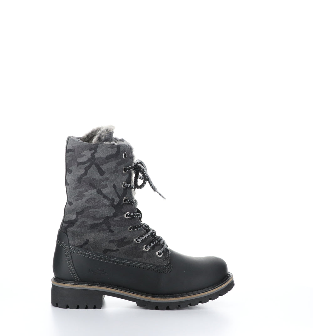 HANZ Black Zip Up Boots|HANZ Bottes avec Fermeture Zippée in Noir