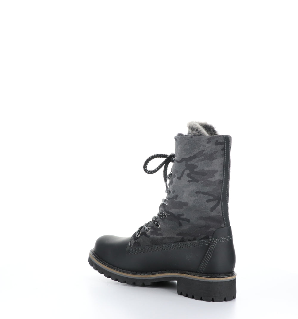HANZ Black Zip Up Boots|HANZ Bottes avec Fermeture Zippée in Noir