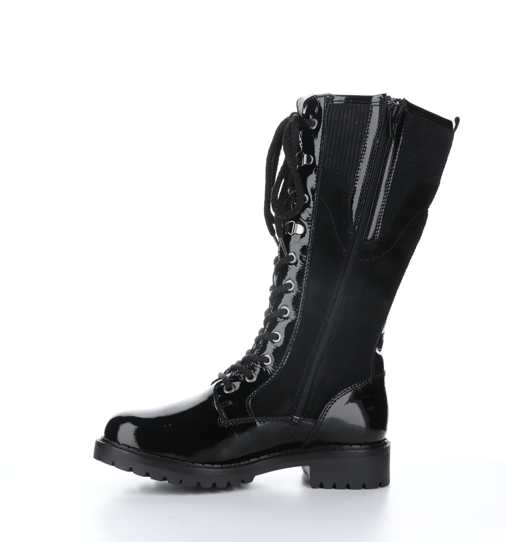 HARRISON Black Zip Up Boots|HARRISON Bottes avec Fermeture Zippée in Noir