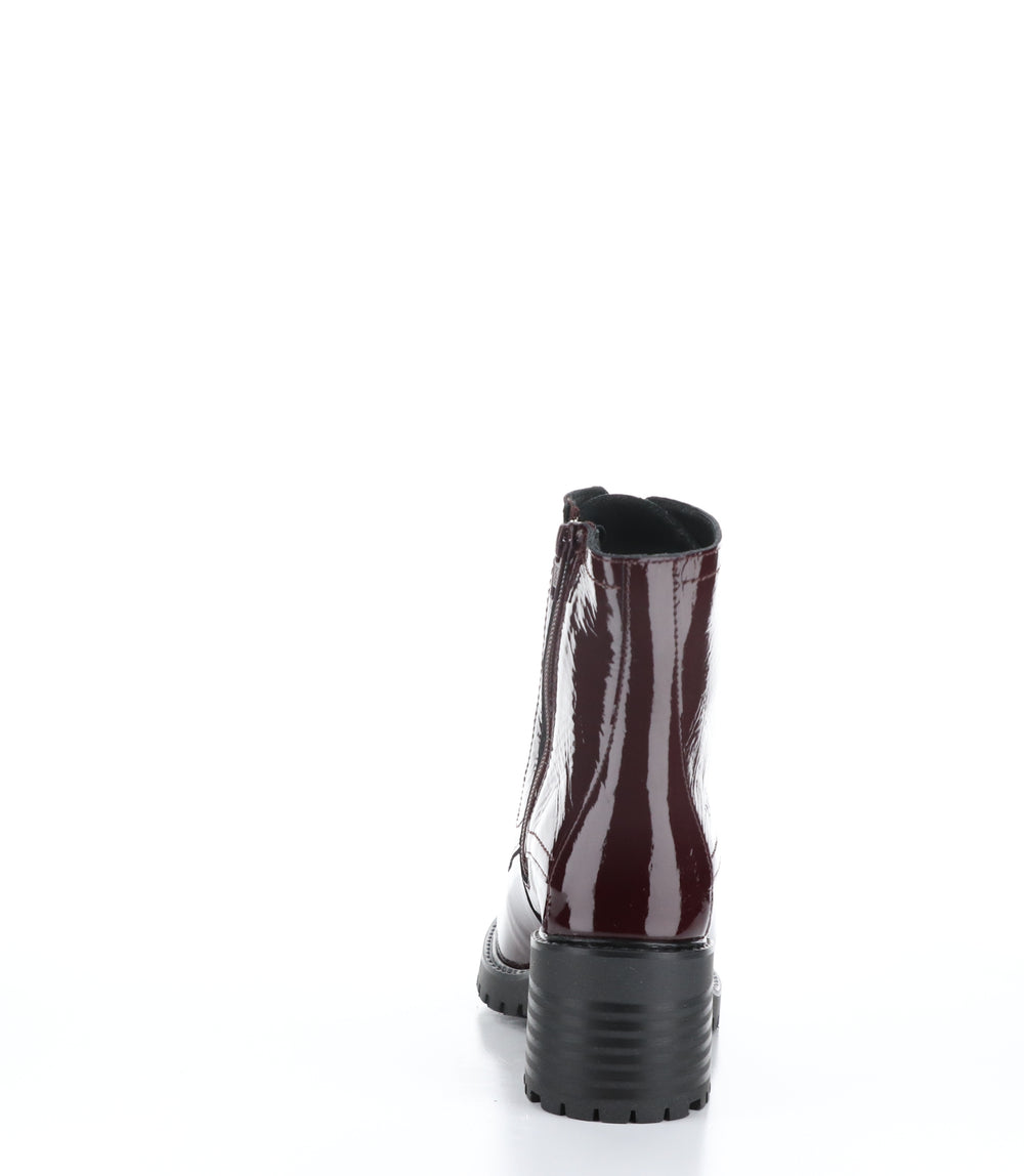 INDIE Bordo Zip Up Boots|INDIE Bottes avec Fermeture Zippée in Rouge