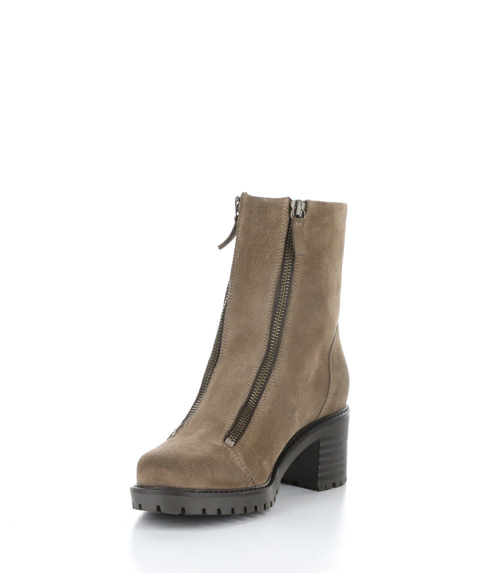 INGLE TAUPE Round Toe Boots